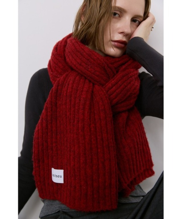 リブニットビッグストール / 大判ストール / マフラー