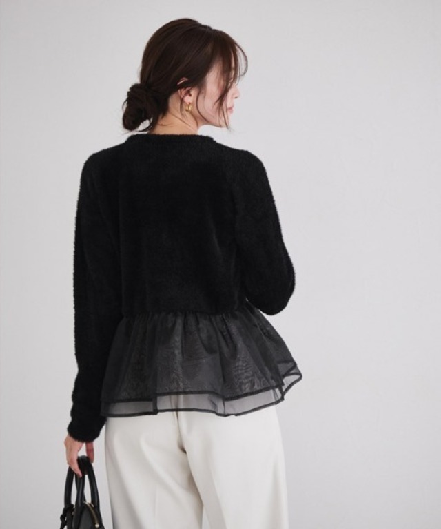 ドッキングショートシャギーニット