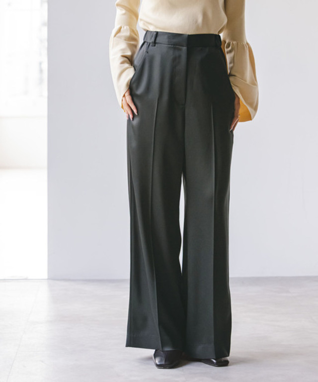 《追加》【洗える】ルナサテンベルテッドパンツ