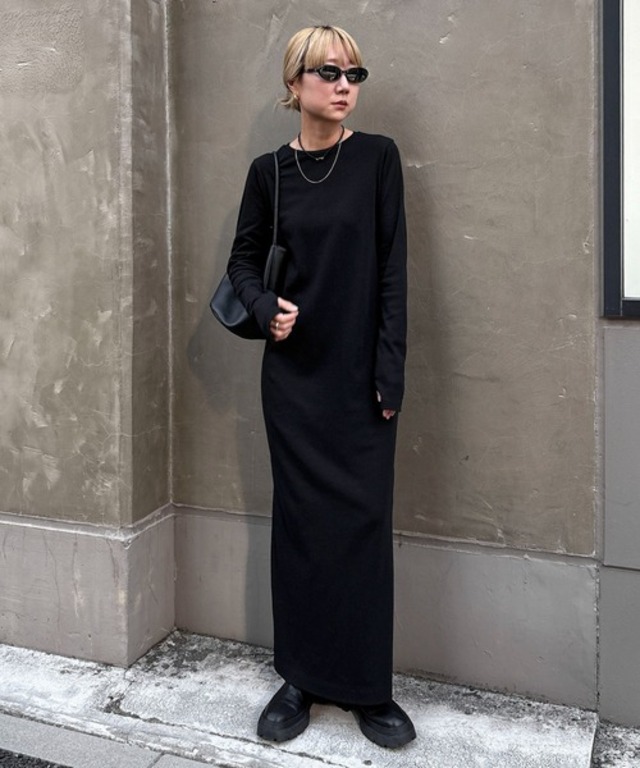 【TALL/2Tサイズあり】カットリブロングワンピース