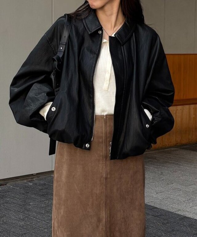 【サイズ展開あり/軽量】バルーンレザージャケット