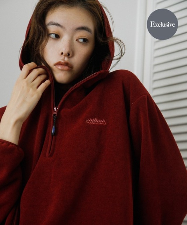 『別注』THOUSAND MILE×URBAN RESEARCH KNIT FREECE HF-ZIP HOODIE