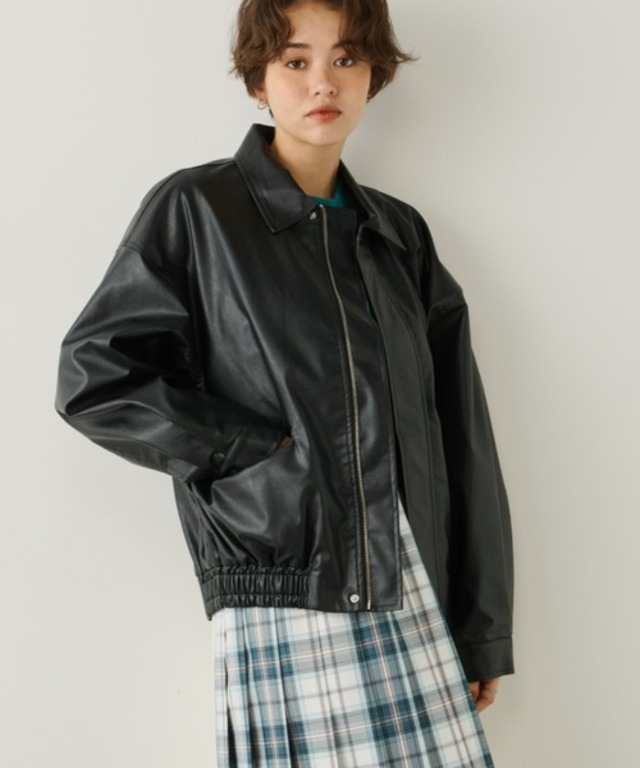 オーバーエコレザーブルゾン