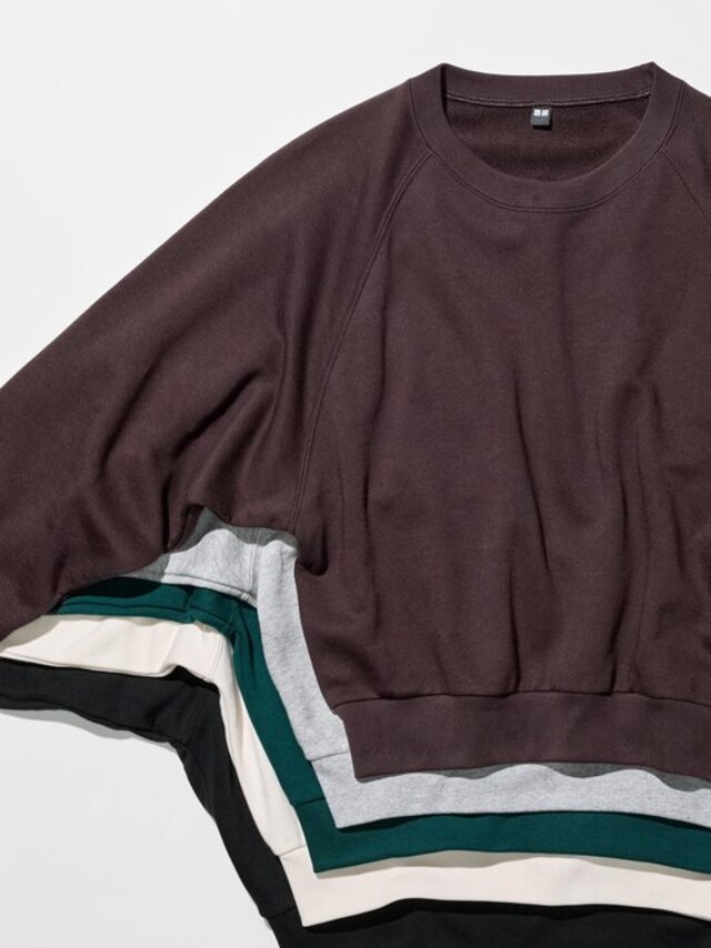 スウェットクロップドシャツ