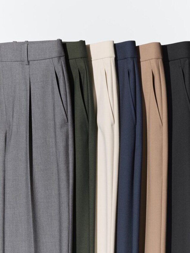 タックワイドパンツ