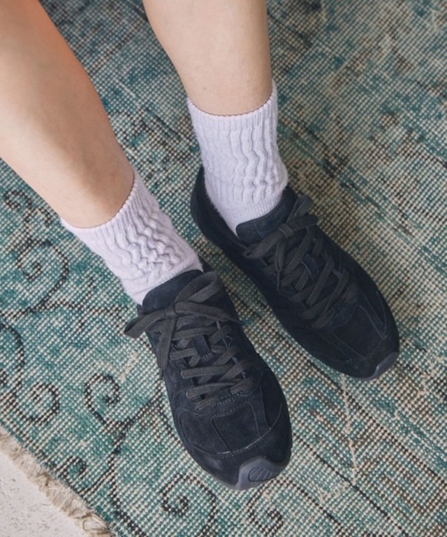 ナチュラルスエードレースアップスニーカー