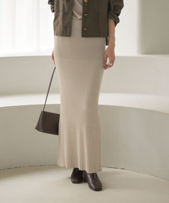 《追加/WEB限定カラー》リブニットタイトスカート