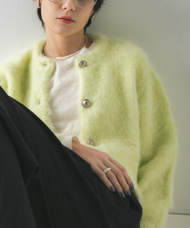 『一部WEB限定カラー』ブラッシュシャギーニットカーディガン