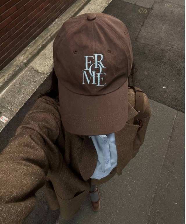 刺繍ロゴキャップ(sayaka select) 英字 レタリング シンプル カジュアル ノームコア 韓国 ブルー ブラウン グレー チャコール【レディース キャップランキング1位獲得実績あり】