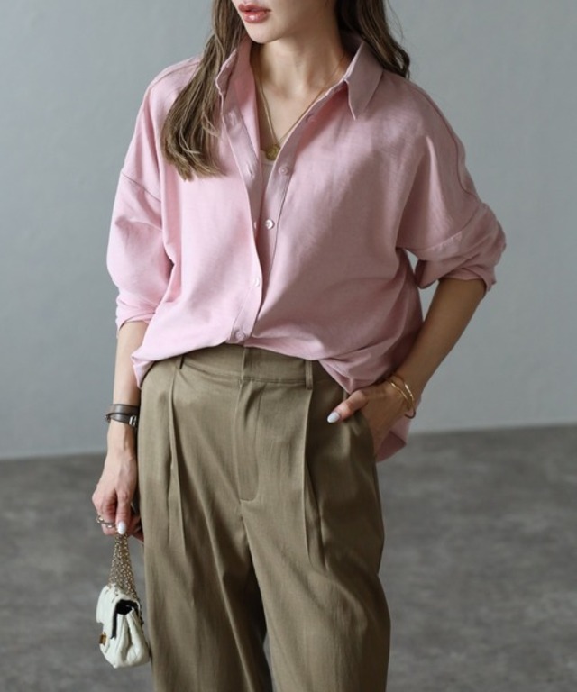 ピーチスキンベーシックシャツ