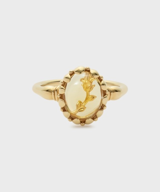 【25th Limited】ゴールドシトリンピンキーリング