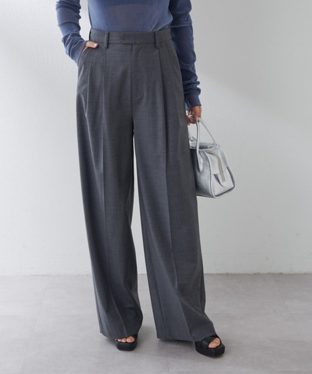 センタープレスワイドパンツ