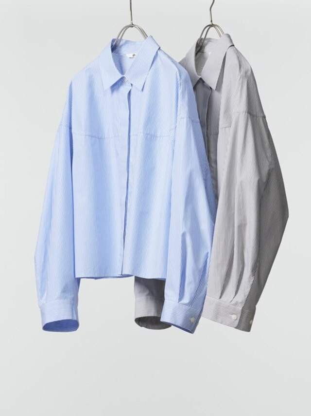 コットンコクーンシャツ/ストライプ