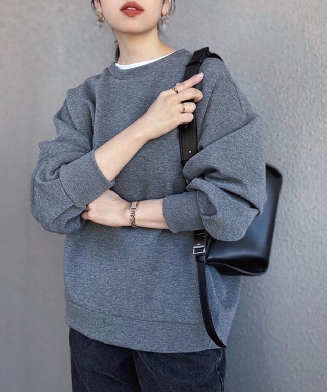 【ネックが選べる】ダンボールコクーンフォルムプルオーバー