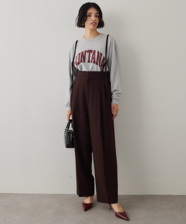 ハイウエストサスペンダーパンツ