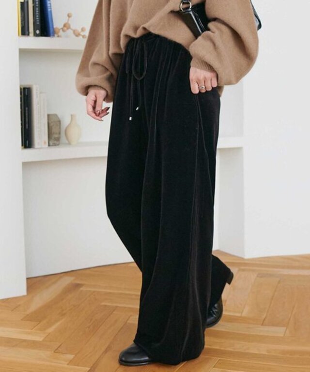 ベロアワイドパンツ