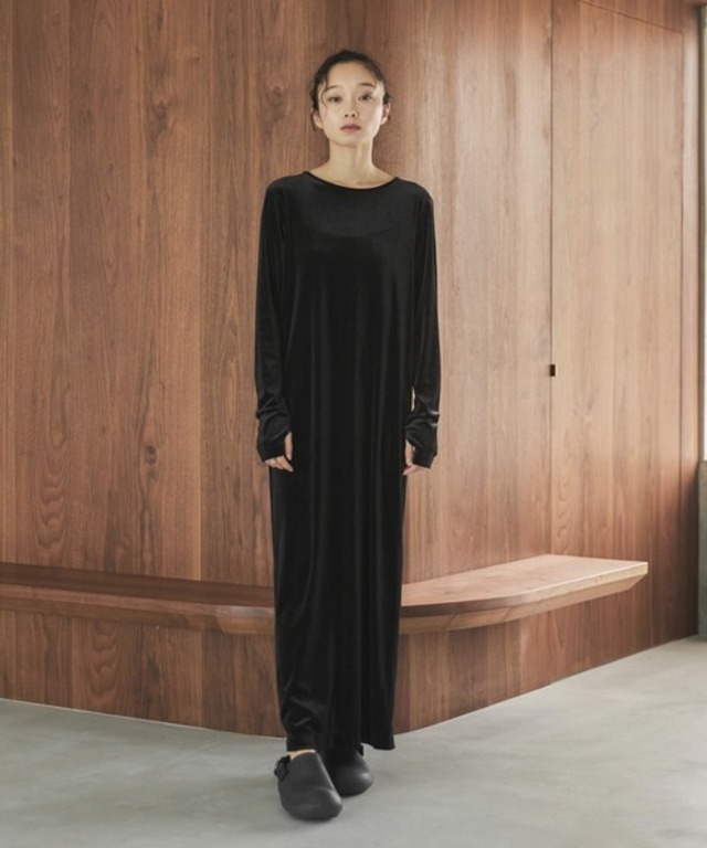 【TALL/２Tサイズあり】ベロアロングワンピース