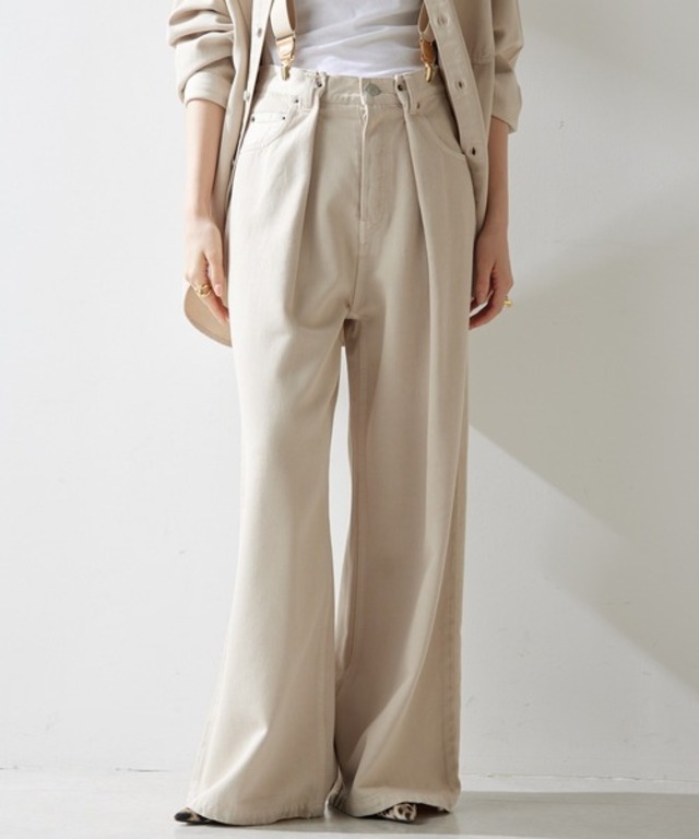 デニムタックパンツ