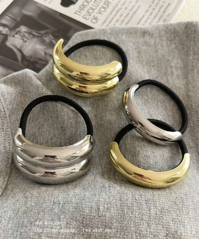 メタルボリュームヘアゴム