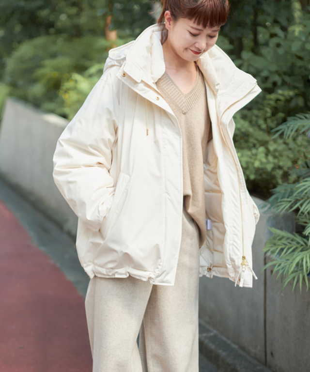 2WAY撥水ダウンハーフコート