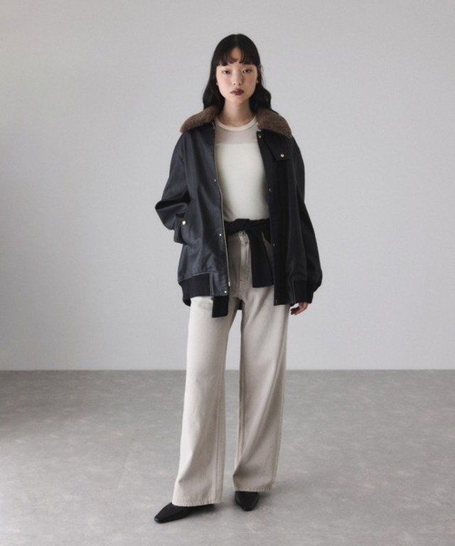 シンセティックレザーフライトジャケット