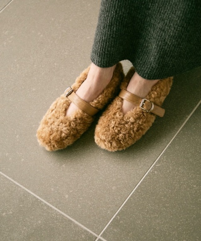 Poodle boa flat shoes / プードルボアフラットシューズ