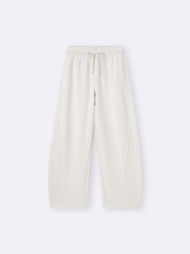 スウェットバレルレッグパンツ