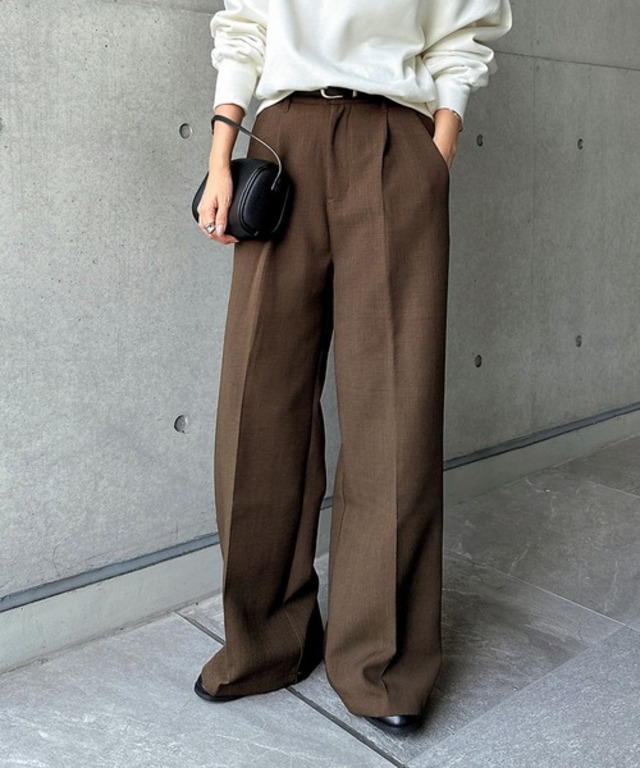 タックスラックスワイドパンツ