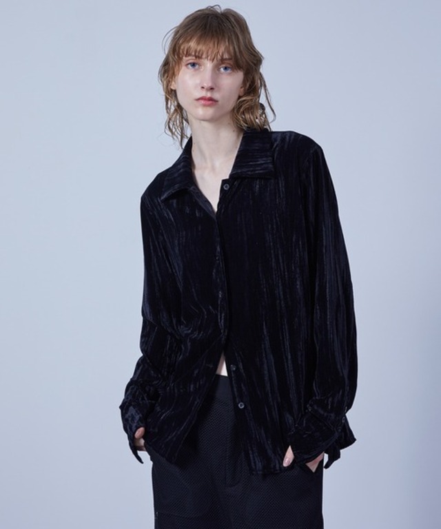 【ELOOPS】3way ベルベットナロンシャツ