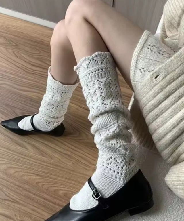 ammy. 【 ammy. / エイミードット 】 クロシェ タッチ ハイソックス