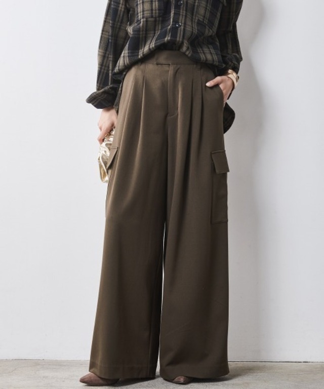 CHIC STYLE タックワイドパンツ ＜大きいサイズ有＞シックスタイル