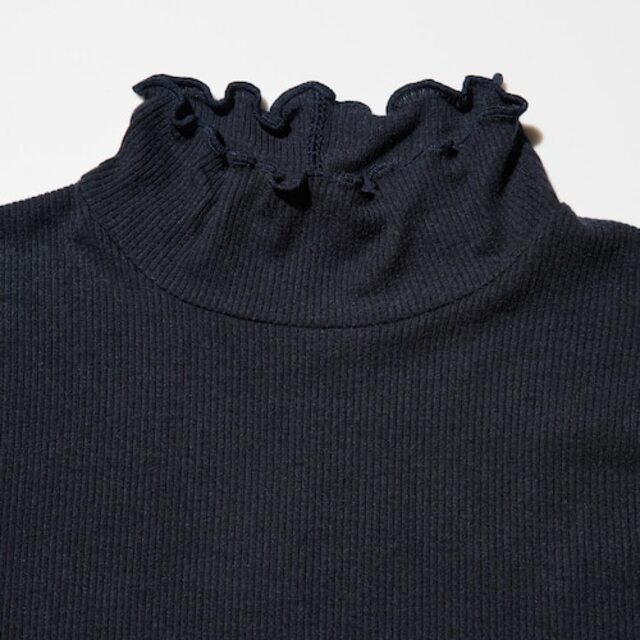 極暖ヒートテックカシミヤブレンドリブハイネックT