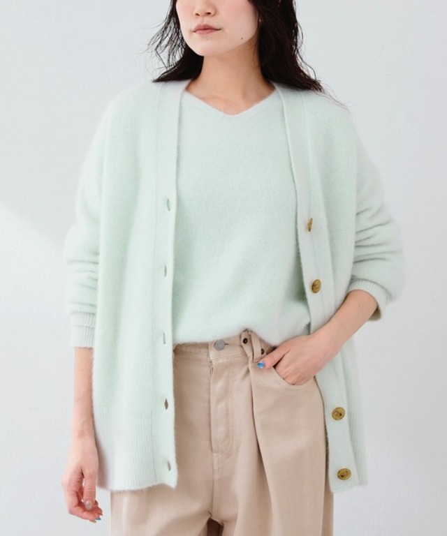 フォックスウールロングカーディガン