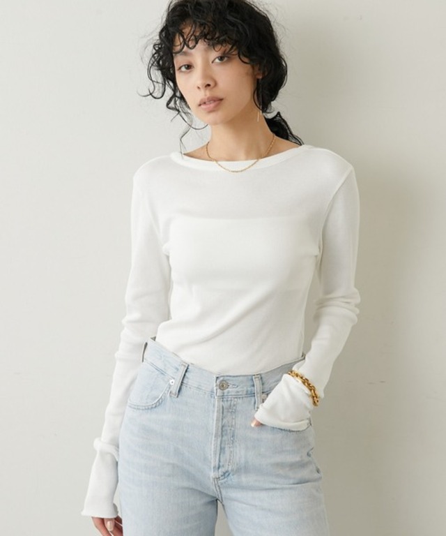 Vバックシャンテレコカットソー