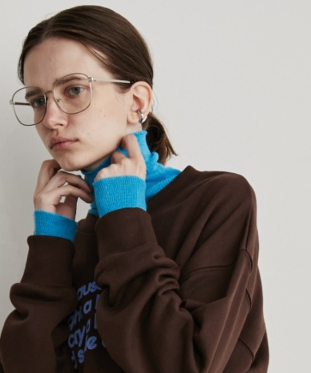 シアーリブタートルニット