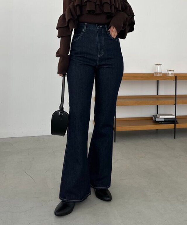 【低身長サイズあり】フレアデニム