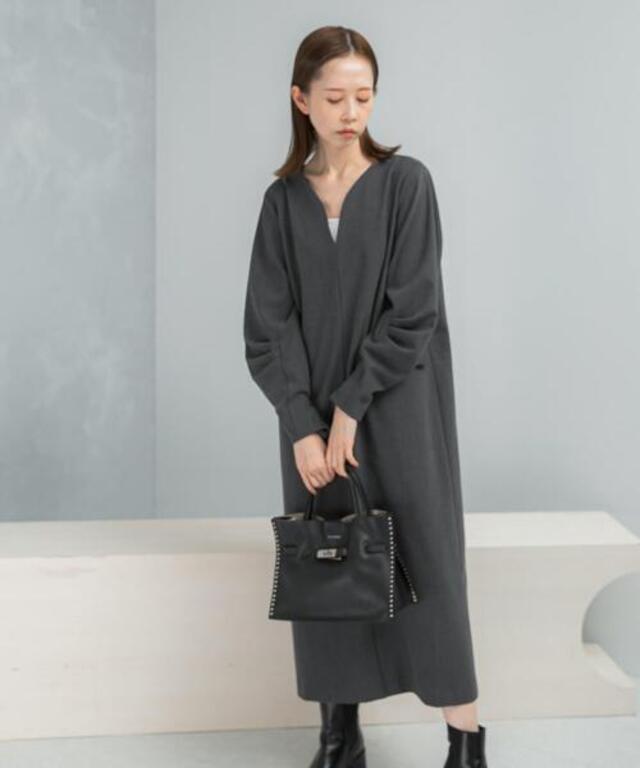 タックスリーブストレートワンピース