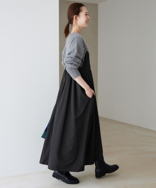 《WEB限定/追加4》タフタギャザーキャミワンピース