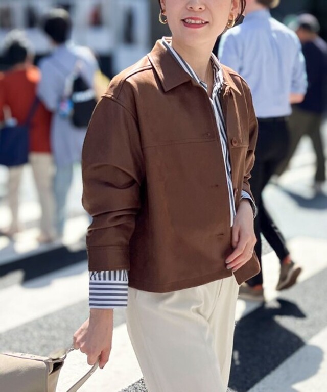 ストレッチレザージャケット