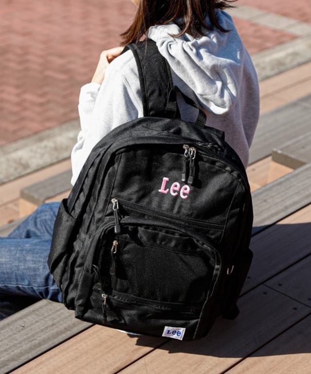 【ZOZO限定カラー追加！】Lee/リー 14ポケット 多機能 撥水 BIG デイパック/リュック バックパック/大容量 約35.5リットル/スクール ロゴ刺繍