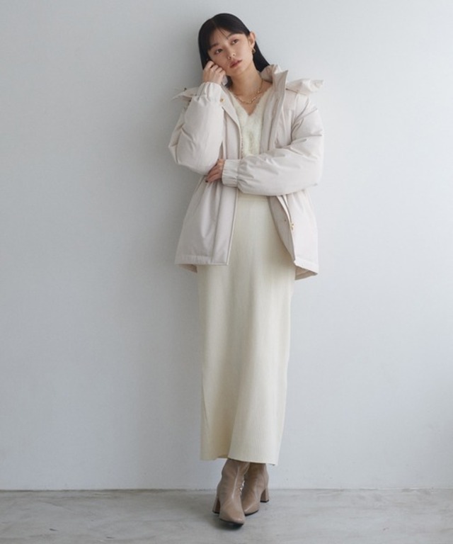 【WOODS × natural couture】ミドル丈ダウン