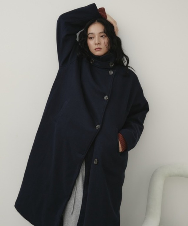 スタンドカラー3WAYロングコート