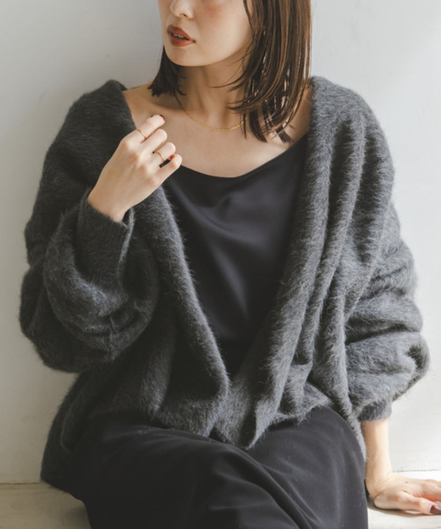 FOX/Caファーニットカーディガン