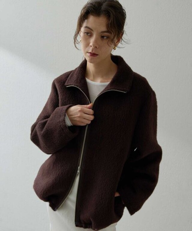 アルパカシャギーブルゾン