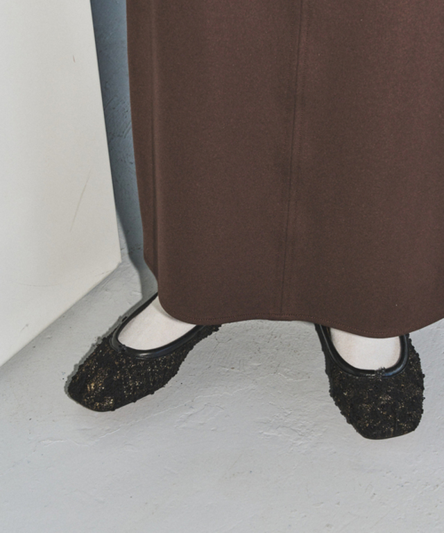 GRISEスクエアプリーツフラット