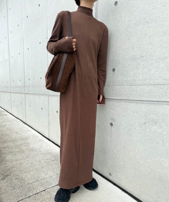 フィンガースリーブプチハイリブワンピース