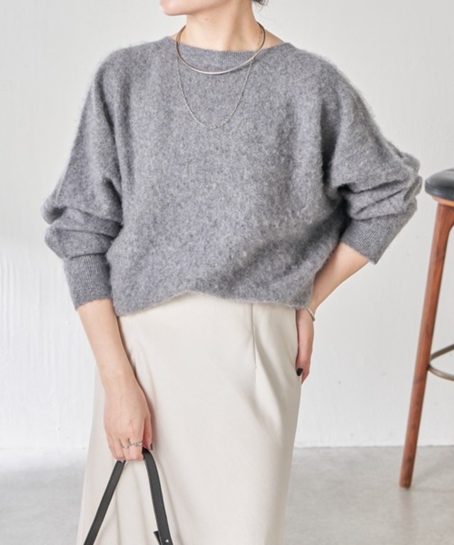 ウールカシミヤドルマンニット