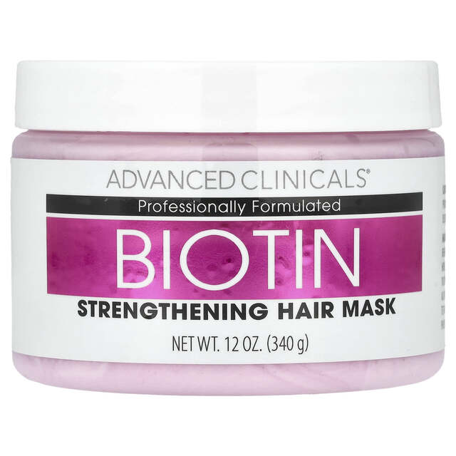 Advanced Clinicals, ビオチン、Strengthening Hair Mask、340ml（12液量オンス）