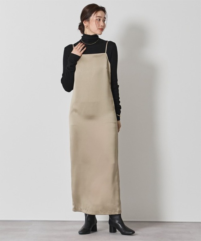 サテンキャミソールワンピース