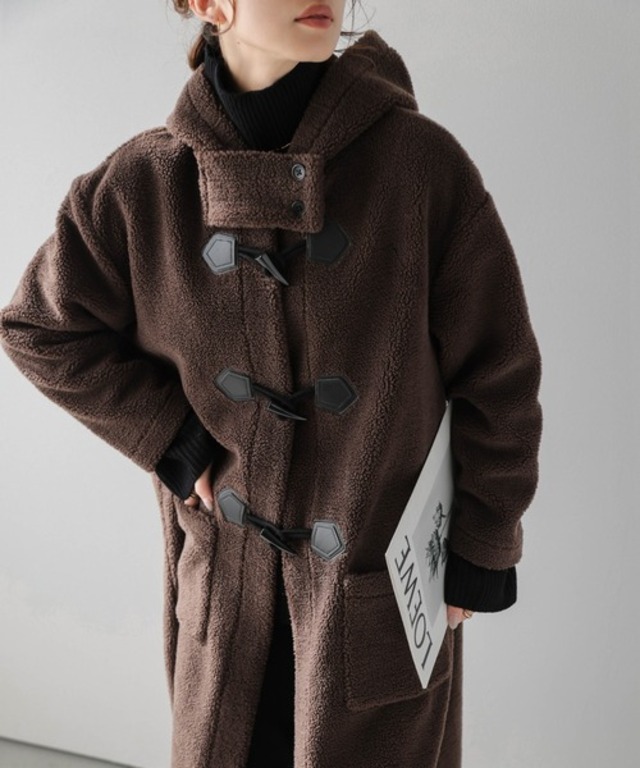 AMELY ボアダッフルロングコート